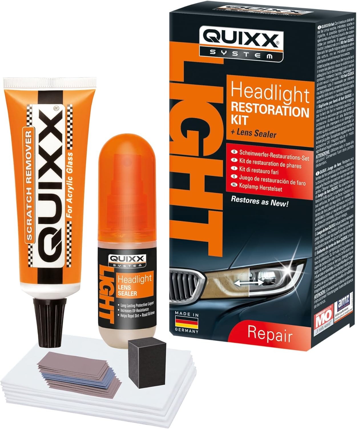 Quixx Headlight Restoration Kit Black