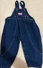 Oshkosh B'gosh vintage Floral Pink Label Bubble Overalls Size 3T Made in the USA