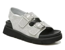 New Women Luxury Diamond Rhinestones Silver Platform Sandals High Quality