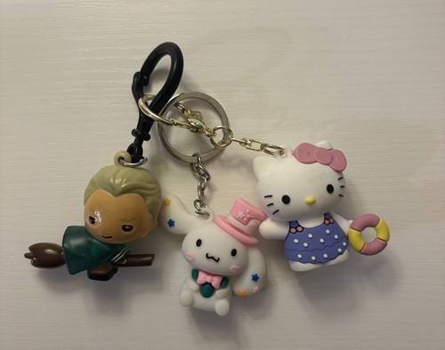 Hello Kitty & Cinnamoroll Keychain Charm Lot w/ Clip-On