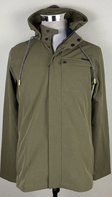 PEARL IZUMI Cycling Rove Barrier Commuter Jacket Men's Large Olive Green Hood