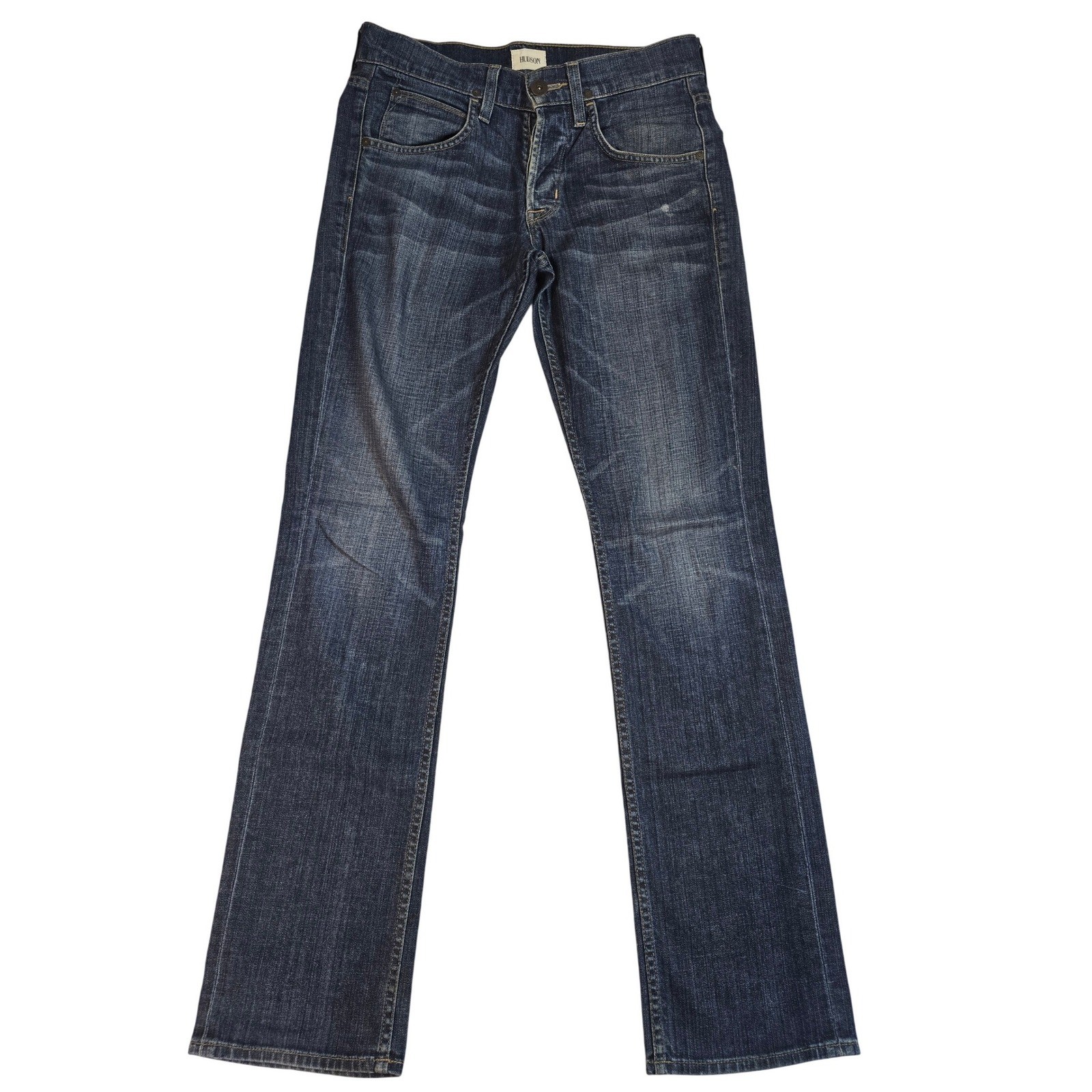 Hudson Byron Five Pocket Straight Leg Jeans Men Dark Wash button fly Size 29