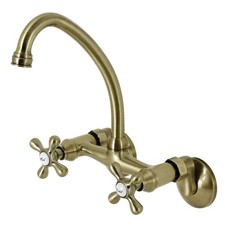 Kingston Brass KS214 Kingston 1.8 GPM Widespread Bridge Kitchen - Brass