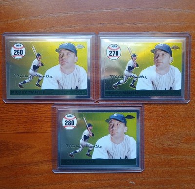 2007 Topps Chrome - Mickey Mantle Home Run History MHR260, MHR270 & MHR280 NM/MT