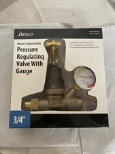 Apollo Pressure Reducing Valve With Gauge 69ELF114TWG 3/4” NPT X NPT