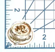 Cream of Mushroom Soup Die Cut Paper Sticker - Scrapbooking - Ready to Ship