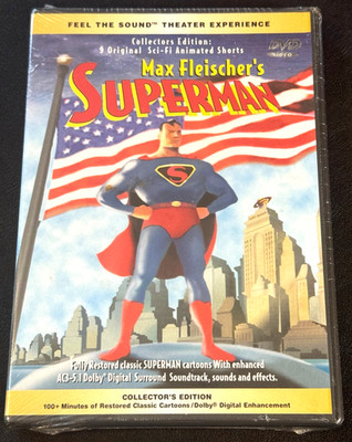 Max Fleischer's Superman (DVD, 1998)- 9 Original Sci-Fi Animated Shorts - Sealed