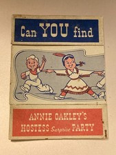 Very RARE "Can You Find ANNIE OAKLEY'S HOSTESS Surprise Party 1940's - 50's