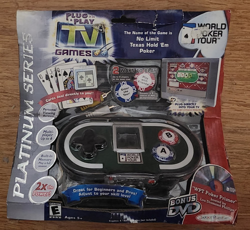 Plug & Play TV Games World Poker Tour Platinum Series No Limit Texas Hold Em New