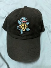 RARE RETRO POKEMON SQUIRTLE PROMO ADULT HAT CAP TOP TCG CARD GAME BLUE RED PIKA