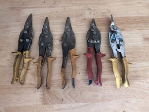 4 Wiss Tin Snip Scissors 2 x M1 2 X M3 + Bonus Stanley Snip