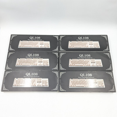 Yunzii QL108 Retro Typewriter Mechanical Keyboard RGB Backlit | Lot of 6