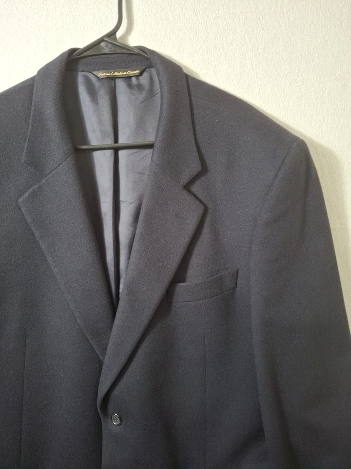 Jack Victor Montreal Loro Piana 羊绒外套黑色 46L Paul Simon 罐装 — 第 2/4 张图片