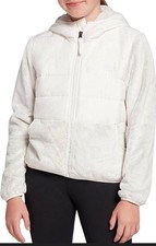 The North Face Girls Sherpa Mashup Full-Zip Hoodie Fleece Jacket Sz XL White