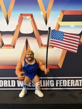 Hacksaw Jim Duggan WWF Hasbro Series 9 with flag