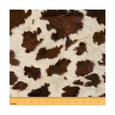 Feelyou Kids Cow Fur Printed Fabric by The Yard Cowhide Pattern Upholstery Fa...