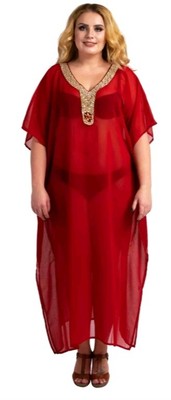 Miss Lavish London Hand Embroidered Women's Kaftan Maxi Dress Size 6-12 (D1)