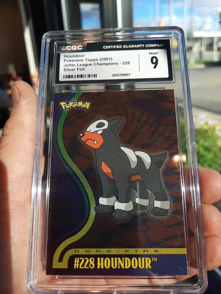 Houndour Johto League Champions Cgc 9 Mint Silver Foil 2001 Topps psa 228 Card - Image 4 of 4
