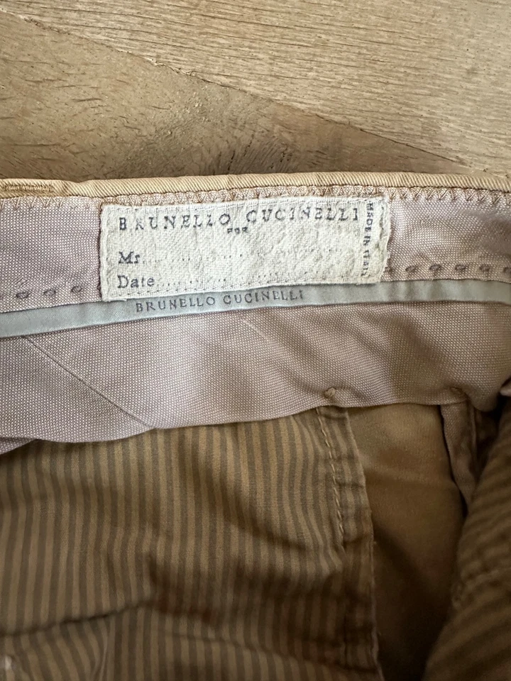 Brunello Cucinelli mens beige chino pants size 54 - Image 4 of 4