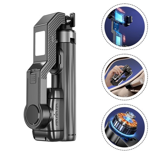Sleek Smartphone Gimbal With Integrated Fill Light and Tripod Accessory - Picture 10 of 21