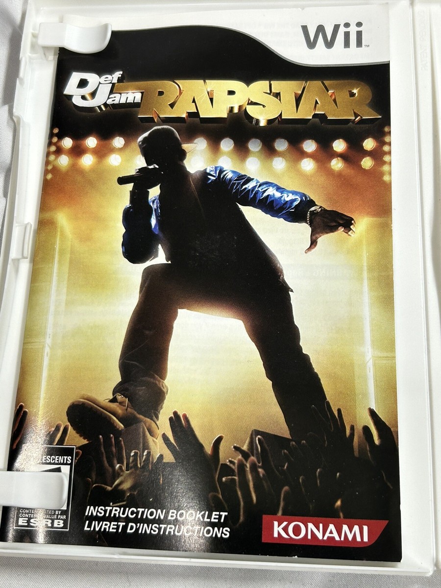 Def Jam Rapstar (Nintendo Wii, 2010) Complete w/ Manual CIB