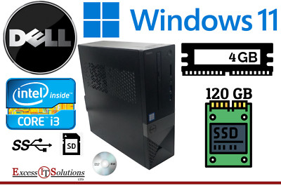 Dell Vostro 3250 SFF PC Intel Core i3-6100 4GB RAM 120GB SSD DVD