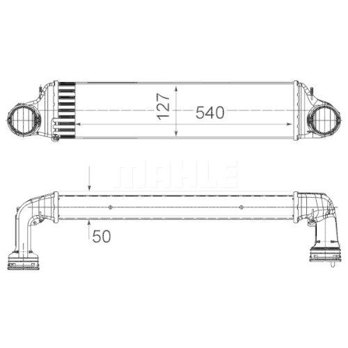 Frigocantina MAHLE CI 484 000S - Refrigeratore Aria Per Audi A6, VW Golf - 205x195x62mm