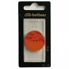 Button Orange Round MCM Cattails 2-Hole Single 1 1/8" 28MM Dill No. 870 Germany
