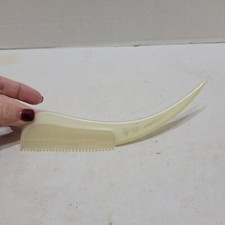 Vintage Tip Top Unbreakable Hair Comb Curved Rat Fish Tail Rounded Handle