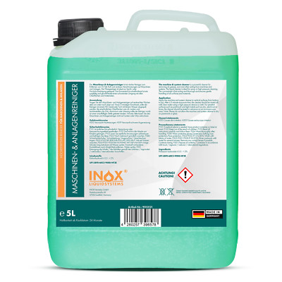 INOX  Maschinen und Anlagenreiniger Konzentrat 5L Reinigungsmittel Öl Fett Ruß