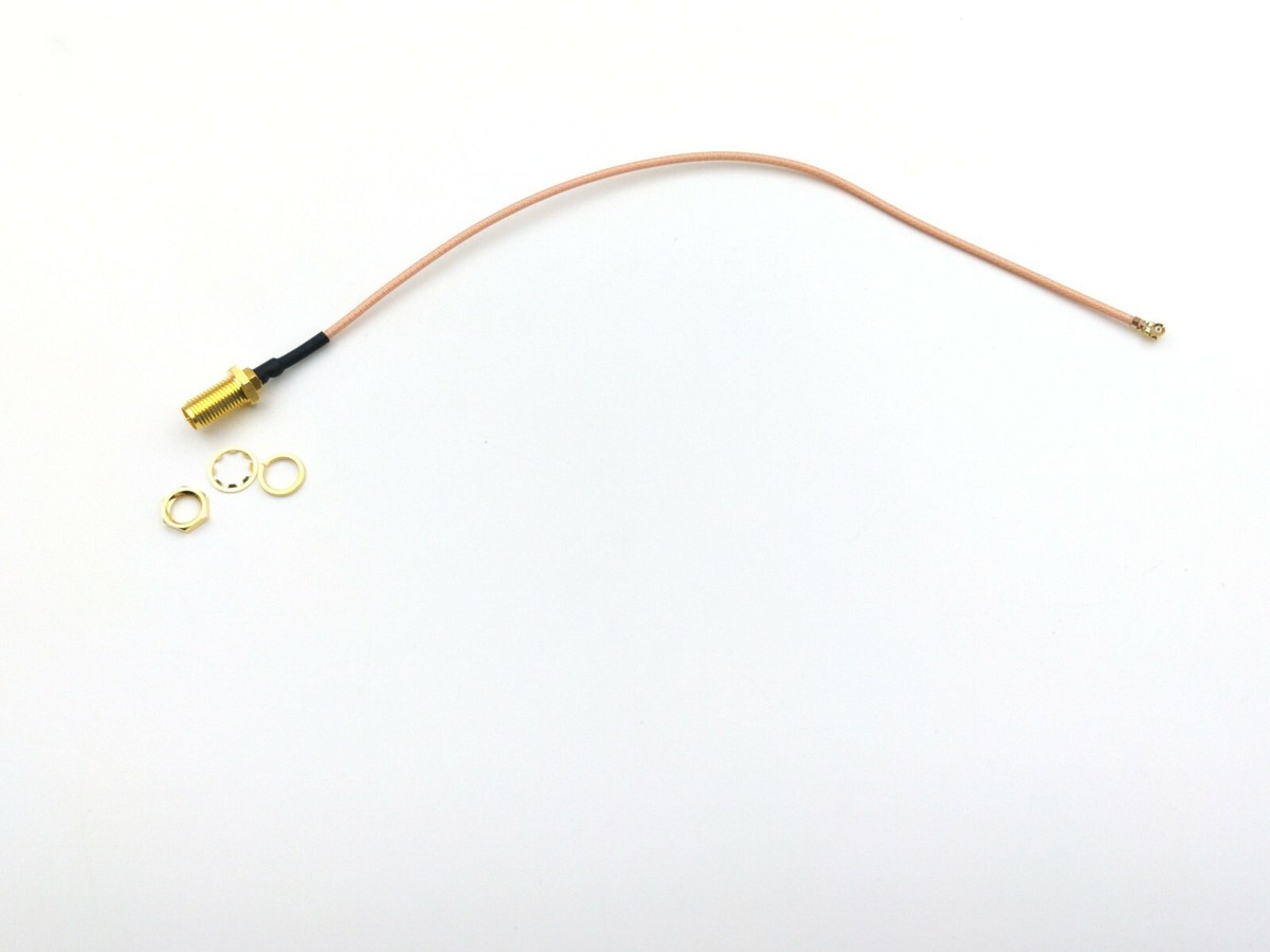 50 Ohm IPX / U.fl To SMA Female Bulkhead With O-ring Pigtail Cable 1.13mm 15cm E