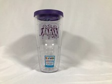 Tervis Purple Happy Dancing Cows 24 oz 8.125in Tumbler With Purple Lid No Straw
