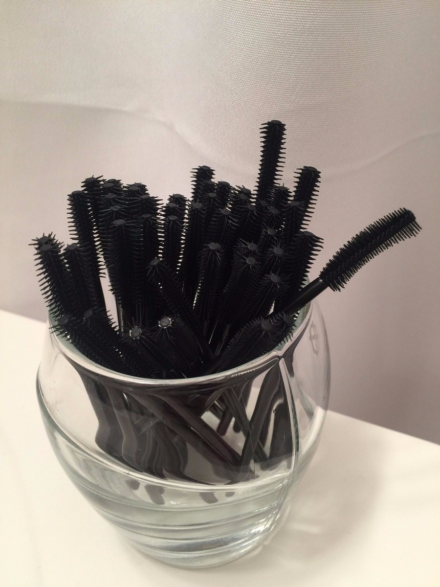 50 Stück Weiche Silikon-Makeupbürsten – Einweg-Applikatoren Für Mascara & Eyeliner