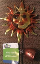 New Garden Collection Sun Wind Chime Bell at bottom Length 13” NWT