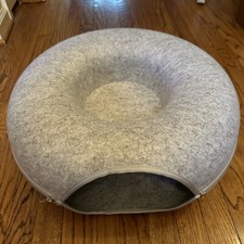 Peekaboo Cat Cave Cat Tunnel Bed Indoor Cats, Cat Donut,Gray, USA Toy Playground