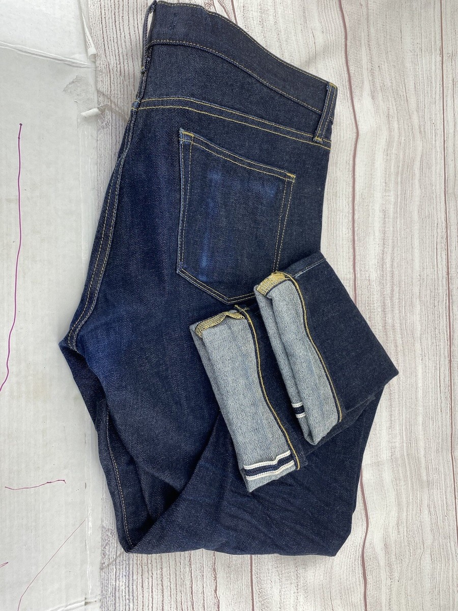 Uniqlo Slim Straight Japanese Kaihara Redline Selvedge Denim Jeans