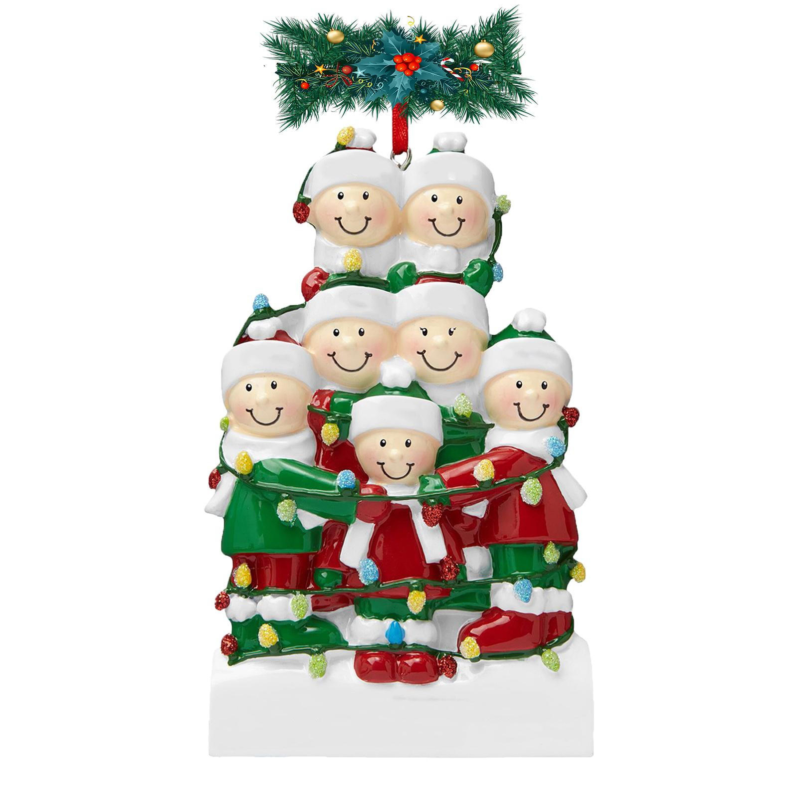 Personalized Christmas Ornaments Family Opening Presents Christmas