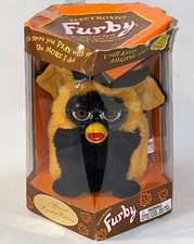 NEW 1999 Special LE Witch Hat Furby Black Orange Tiger Electronics Damaged Box