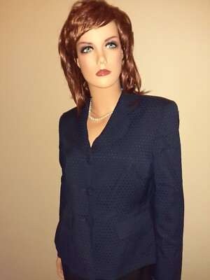 Le Suit Cozumel Navy size 10 Petite 10P Suit Blazer Jacket New