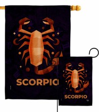 Scorpio Garden Flag Zodiac Interests Decorative Small Gift Yard House Banner