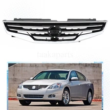 Front Bumper Upper Grille Grill Chrome For 2010 2011 2012 Nissan Altima Sedan