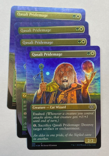 MTG - Qasali Pridemage (x4) - Borderless - FOIL - Double Masters 2022 - Picture 1 of 3