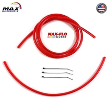 5' HONDA RED 4mm|3.2mm ID CARBURETOR VENT HOSE KIT CR 80 85 125 250 PJ PWK CARB