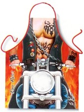 Motorcycle Free Rider biker man kitchen aprons for men Harley D style BBQ Italy