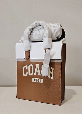 Coach Dylan Tote With Varsity - Silver/Light Saddle | eBay