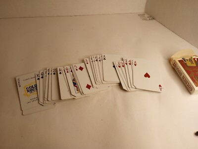 Golden Nugget Casino Red Playing Cards Complete Deck Gold Seal