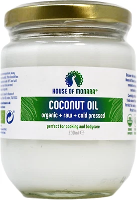 HAMPTON BRANDS LIMITED House of Monara Organic Extra Virgin Coconut Oil Pure,Raw and Cold Pressed 200ml