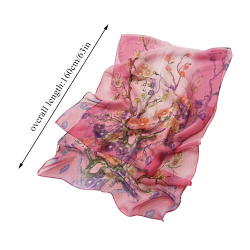 Long Soft Chiffon Scarf Plain Sheer Wrap Shawl Womens Large Stole Neck Scarves♧ - Picture 3 of 93
