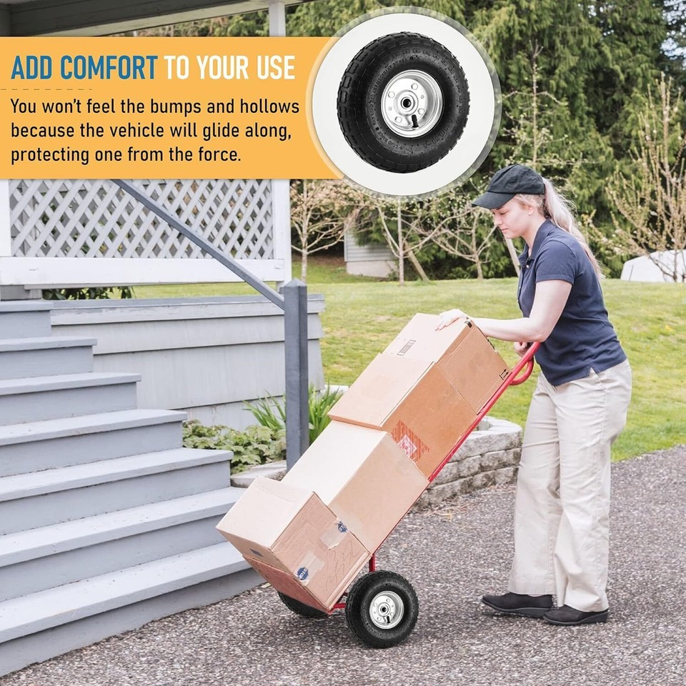 10Inch Replacement Tire and Wheel Utility Tires for Dolly Hand Truck