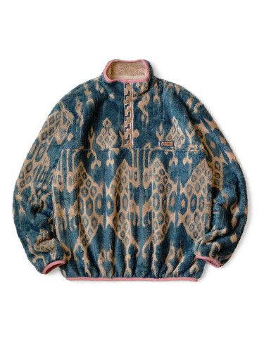 Kapital Java Kasuri Fleece Snap sweater - Picture 3 of 17
